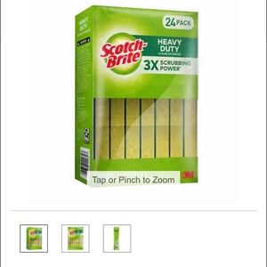 Scotch-Brite Heavy Duty Scrub Sponges, Sponges for Cleaning- 24 pack